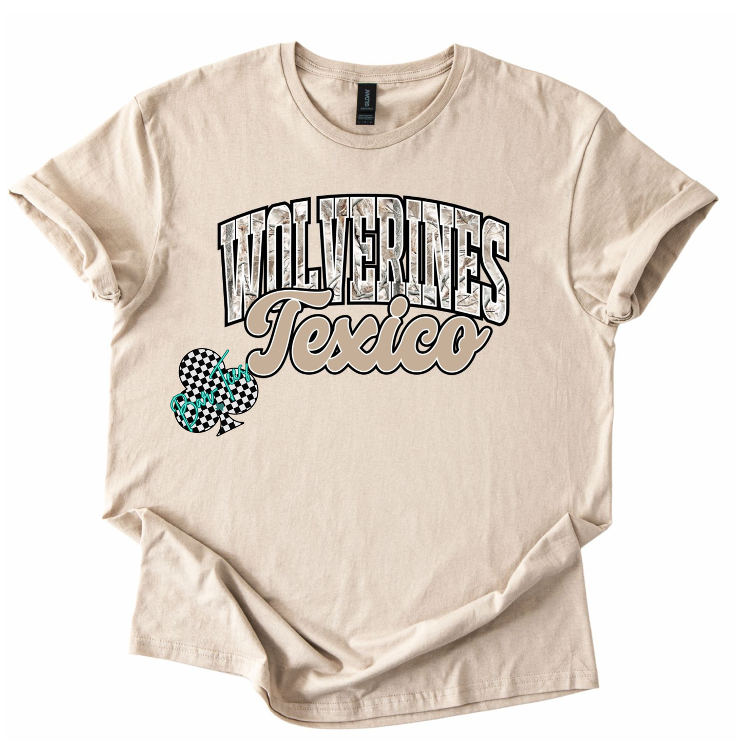 Custom Mascot Camo Tee/Sweatshirt