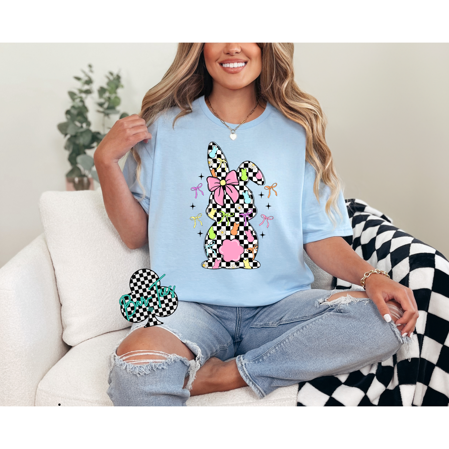 Checkered Bunny Tee