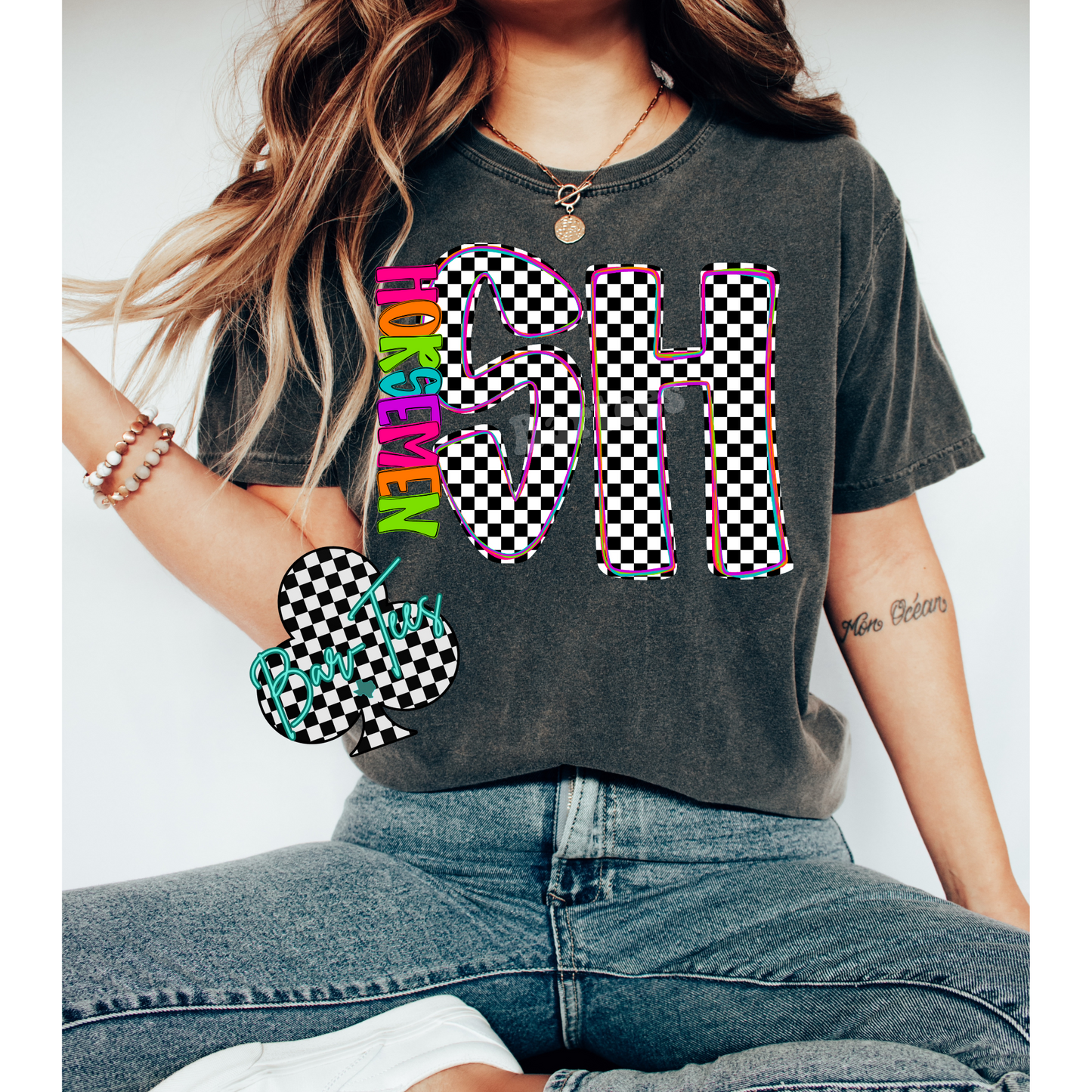 Sleepy Hollow neon monogram Tee