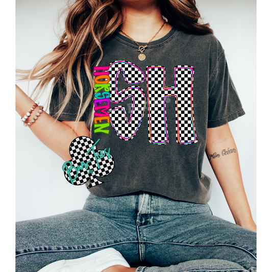 Sleepy Hollow neon monogram Tee
