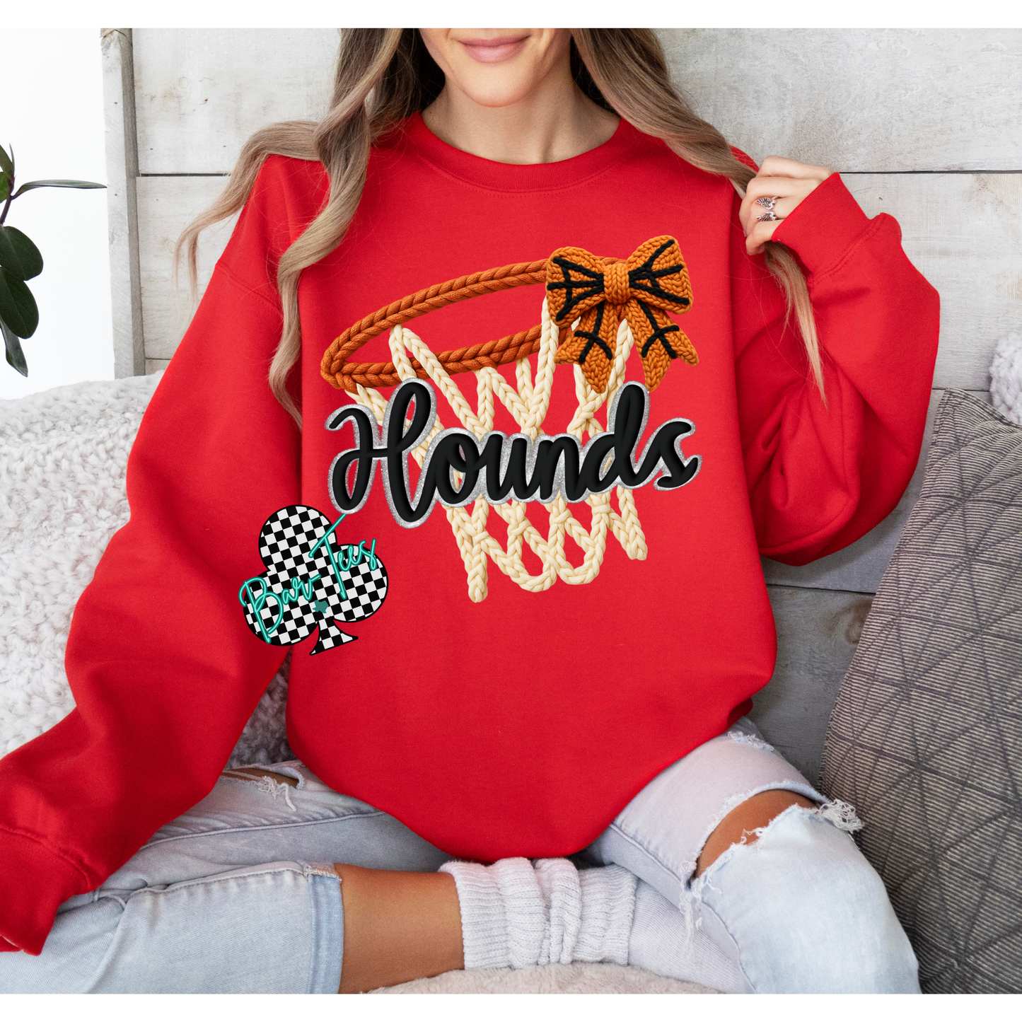 Hounds Basketball Faux Yarn Design