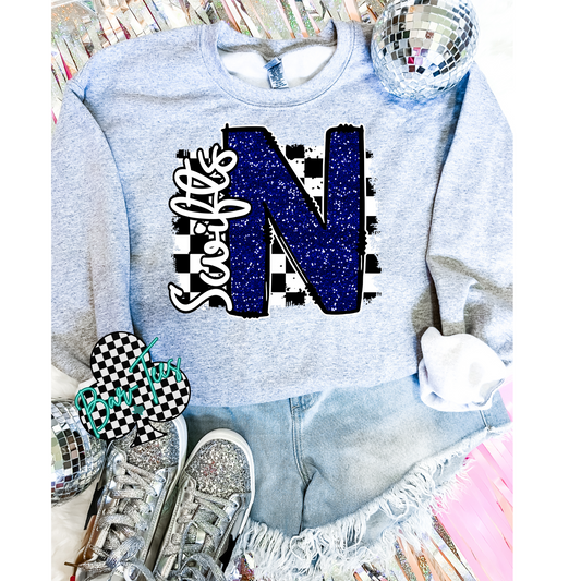 Swifts Checkerd Faux Glitter Mascot Tee