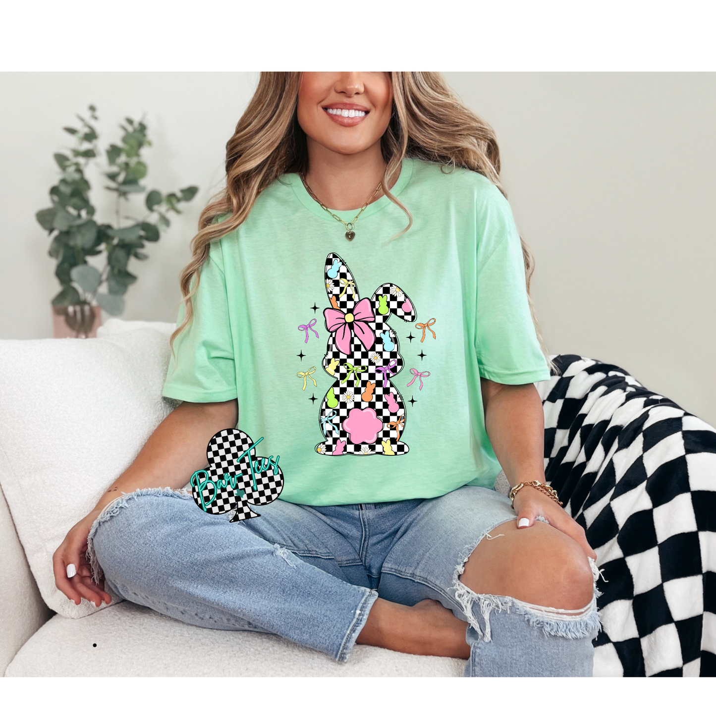 Checkered Bunny Tee