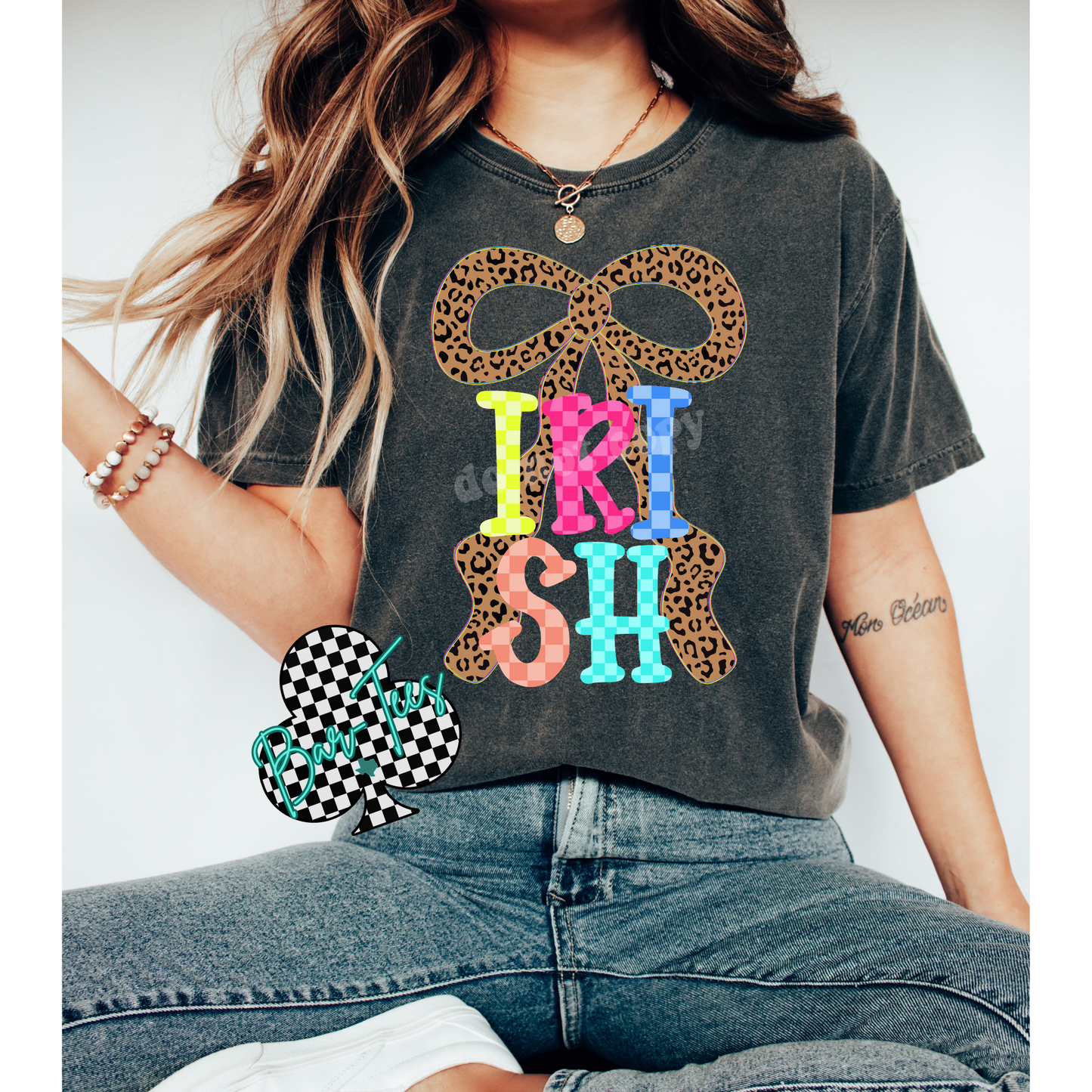 TODDLER Leopard Bow Mascot Tee