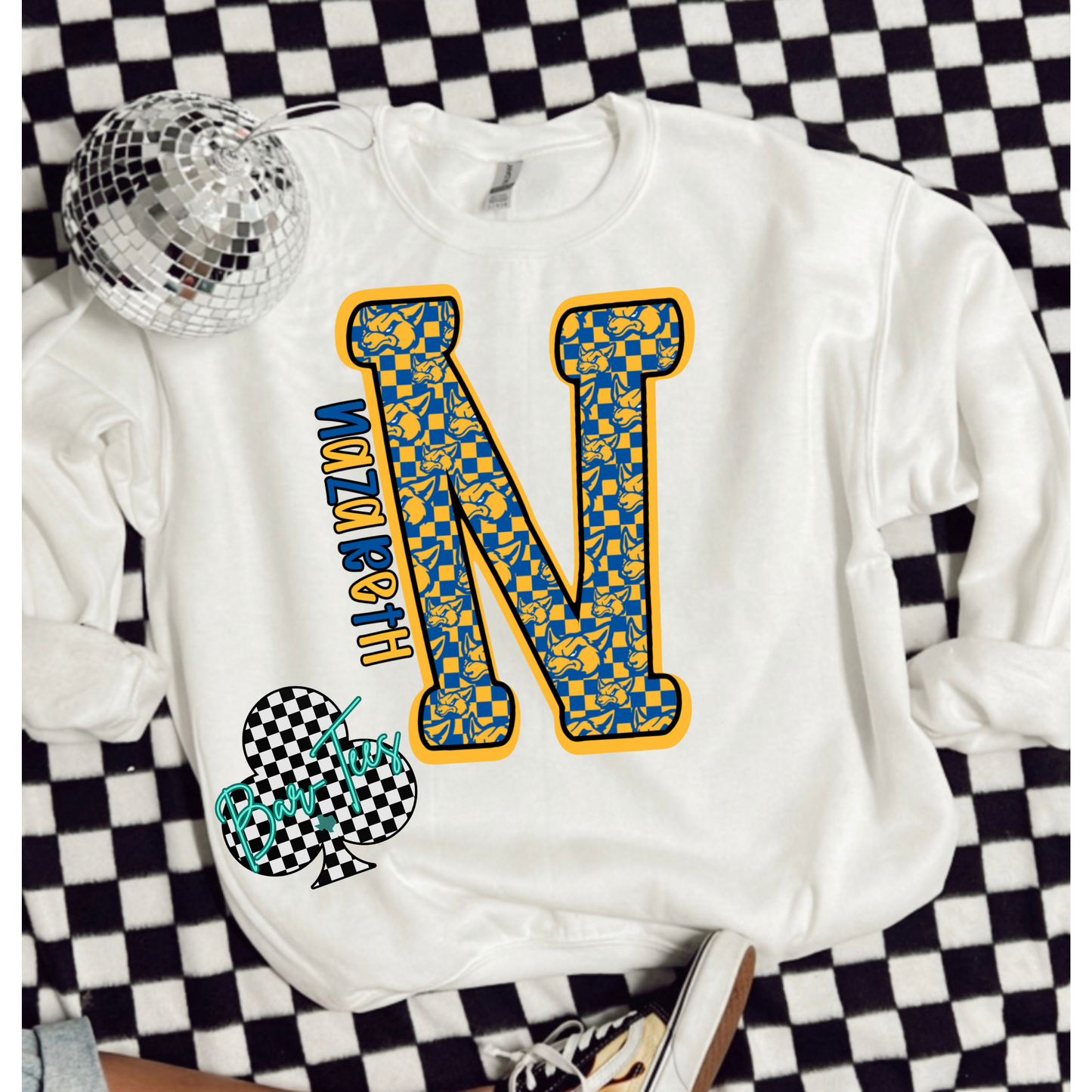 Checkered Mascot Letter Design