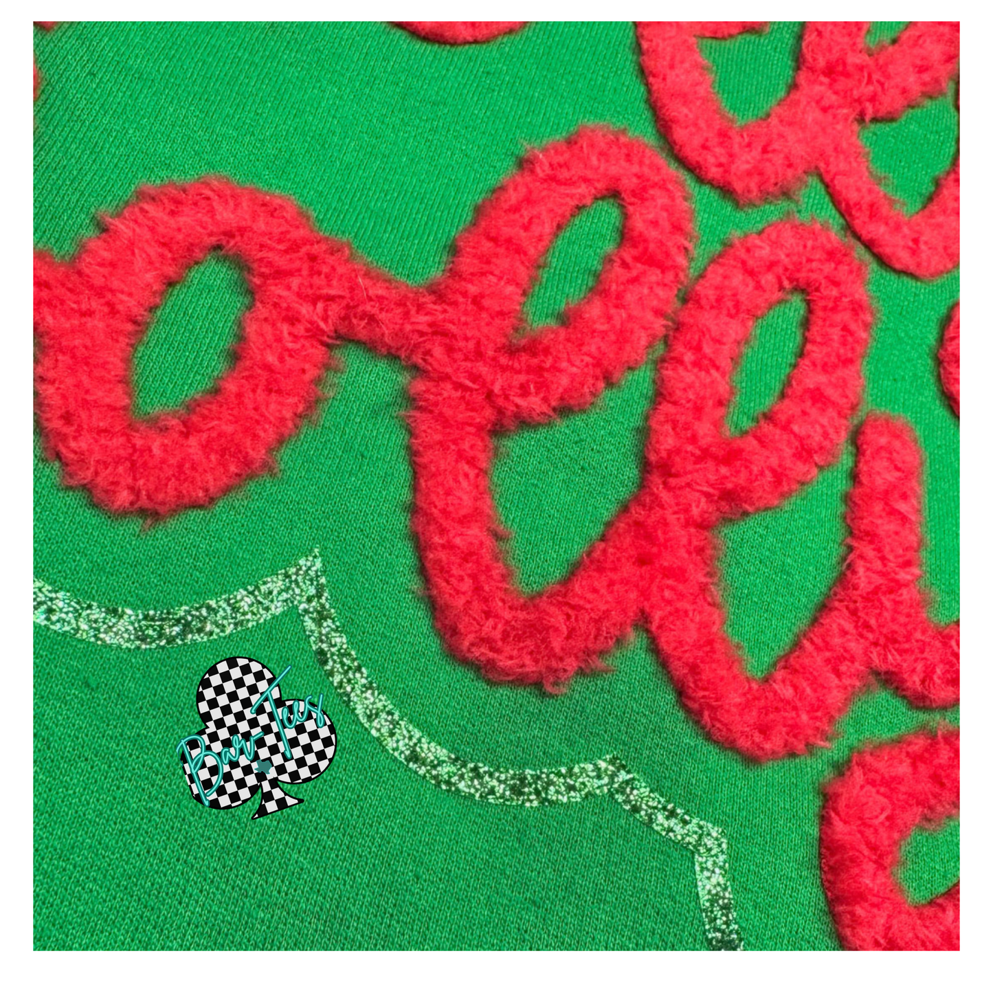 Holly Jolly Glitter & Puff Patch sweatshirt