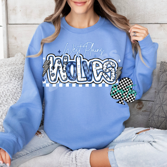 West Plains Mascot Font Tee/Sweatshirt