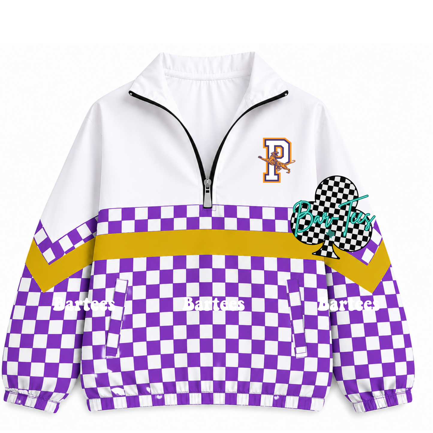 Custom Scuba Pullover with Pattern Bottom (size up 1 in adult sizes) Upload your mascot/logo