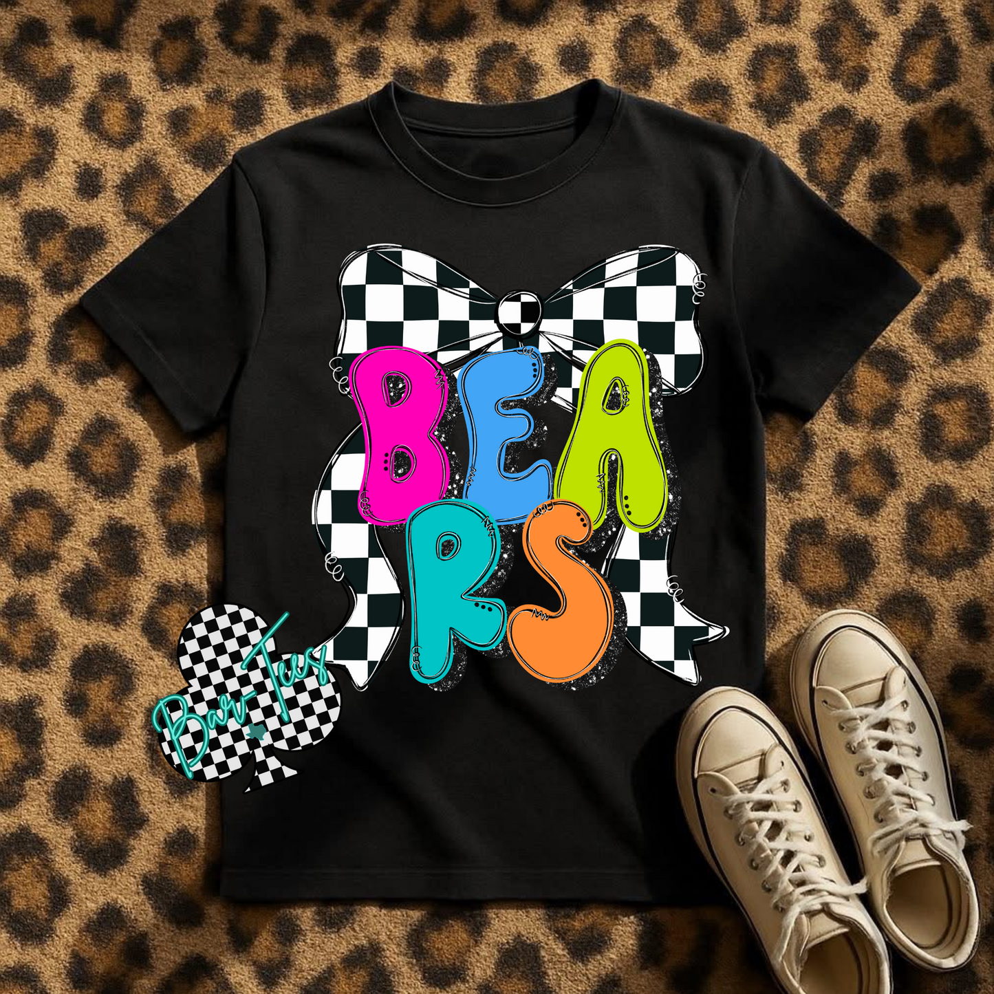 Youth Preppy Neon Checkered Mascot Tees/Sweatshirts