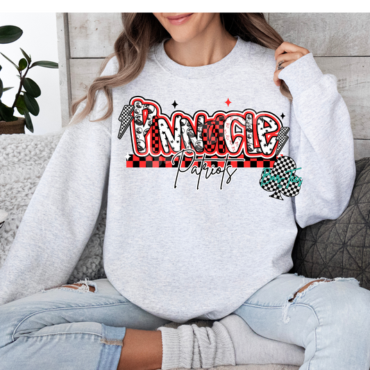 Pinnacle Patriots Mascot Font Tee/Sweatshirt