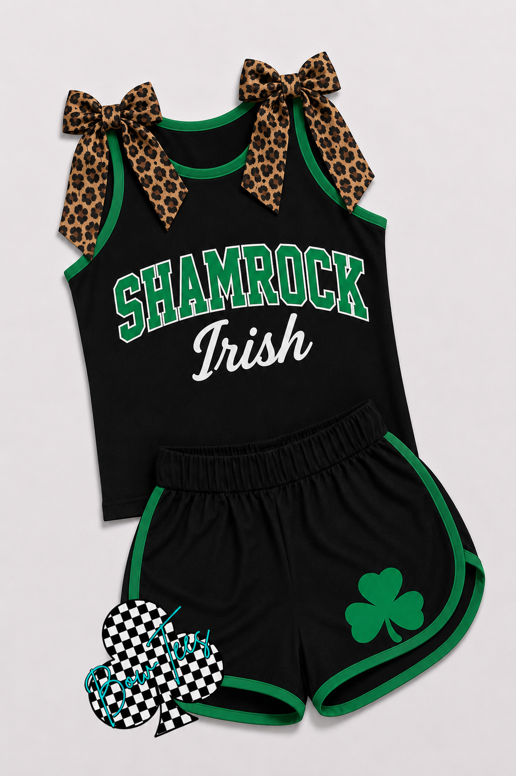 Bowtie Tank & Shorts Cheer Set