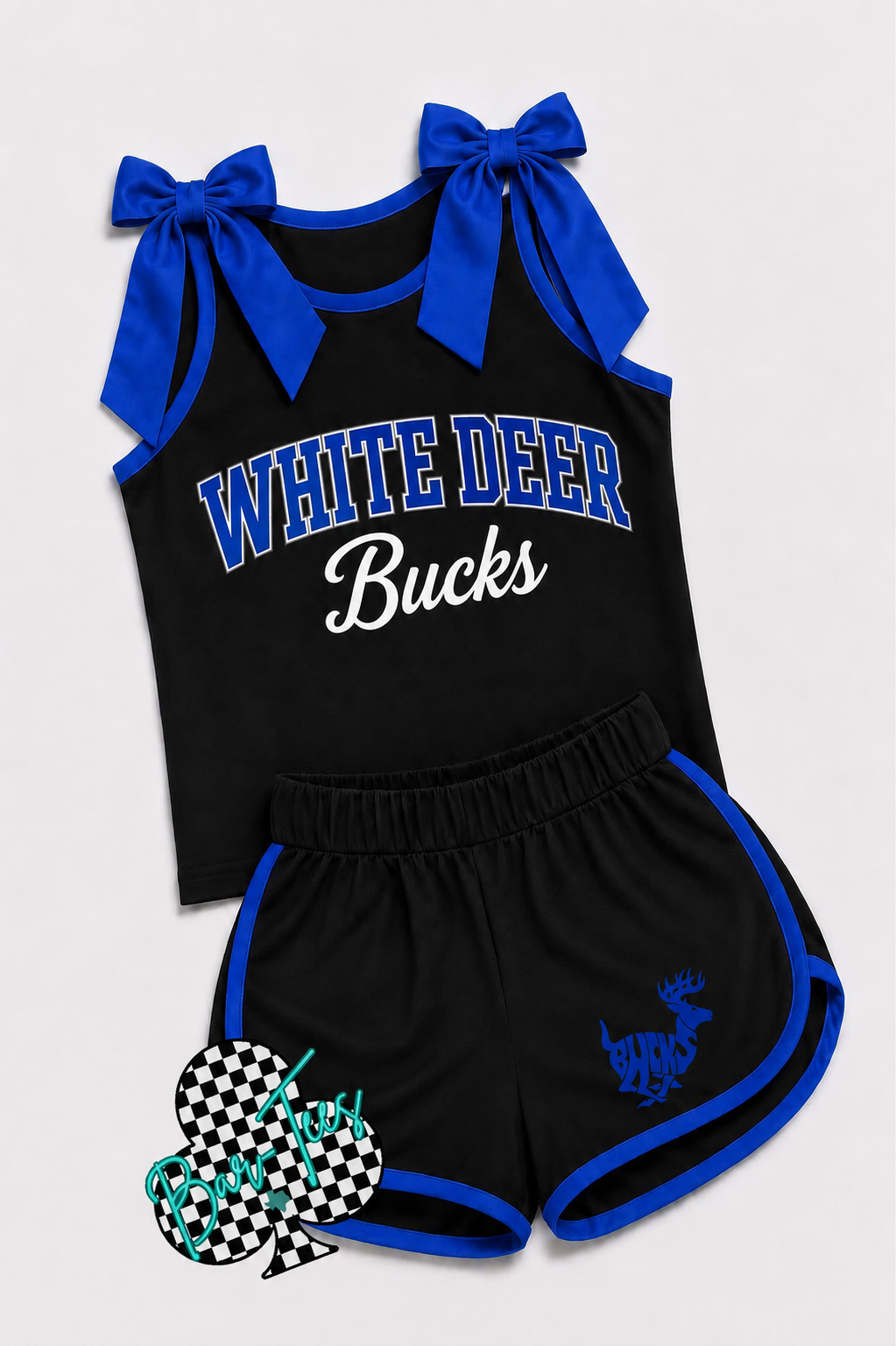 Bowtie Tank & Shorts Cheer Set