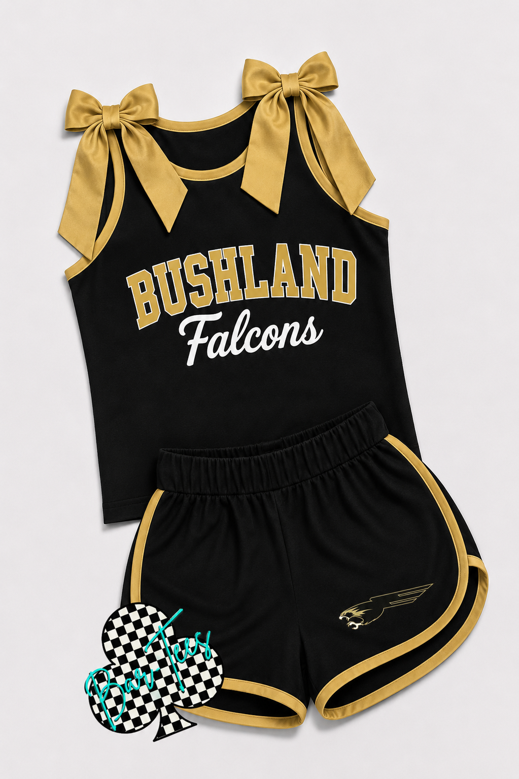 Bowtie Tank & Shorts Cheer Set