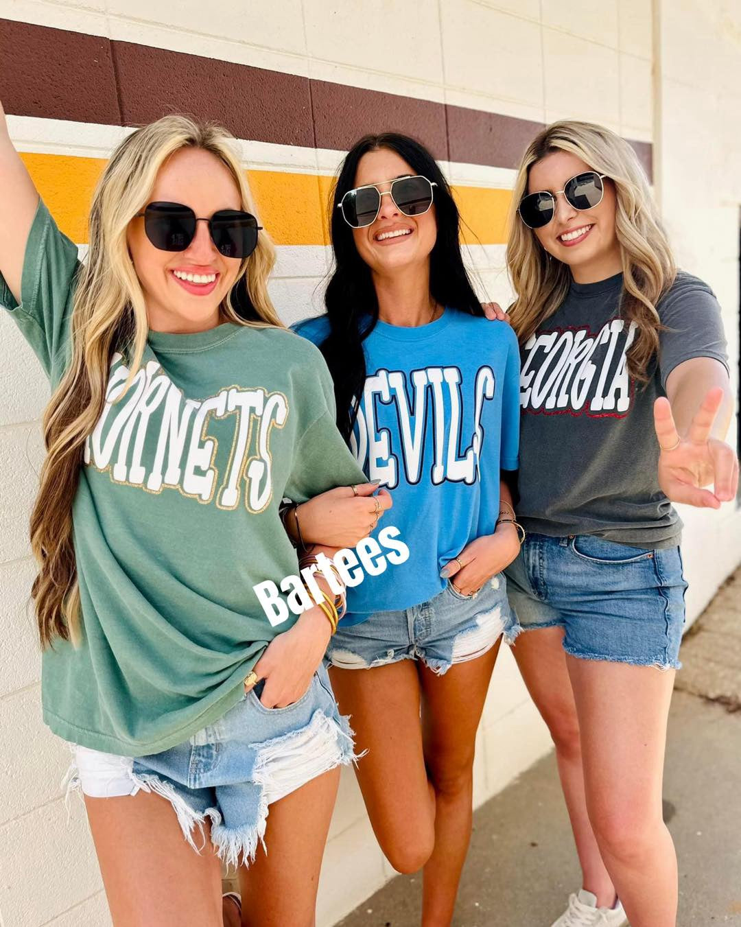 Youth Customizable Double Puff Glitter Comfort Colors Tee
