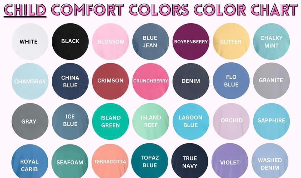Youth Customizable Double Puff Glitter Comfort Colors Tee