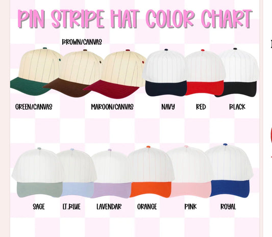 Custom Embroidered Pin Stripe Hat