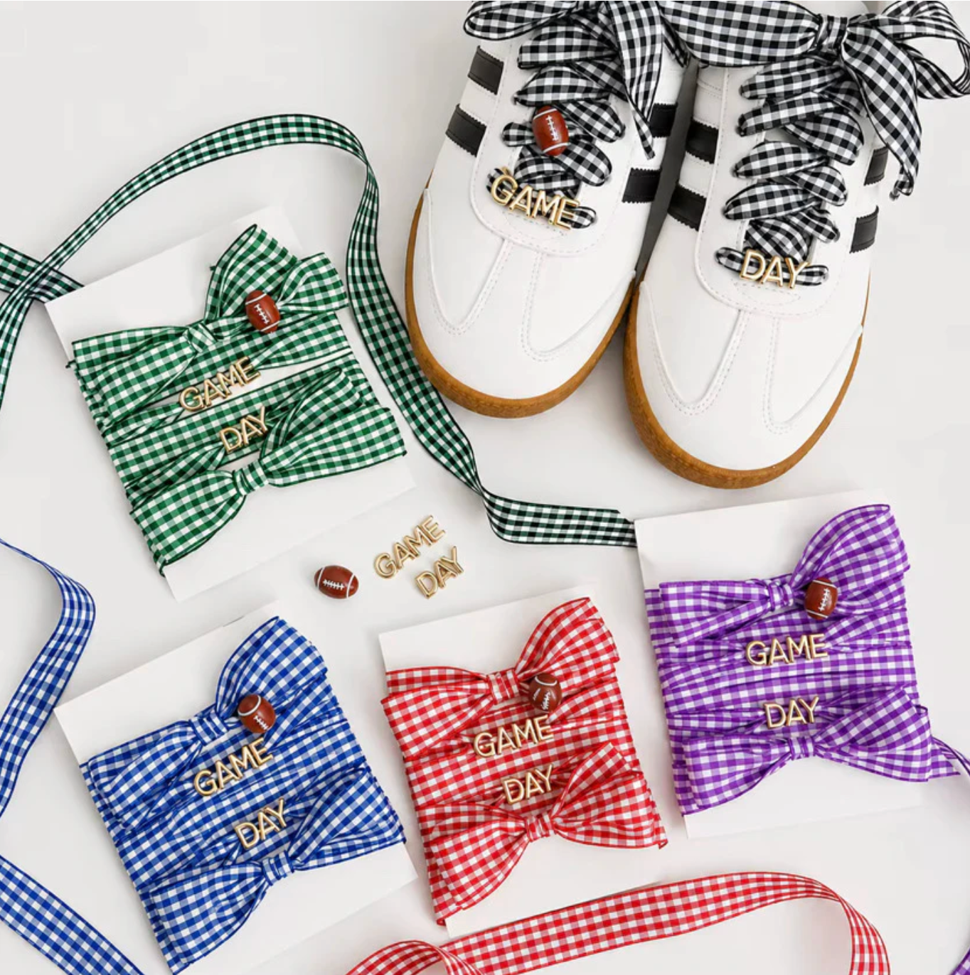 Game Day Gingham Shoe Laces *pre-order