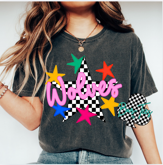 Checkered Star Mascot