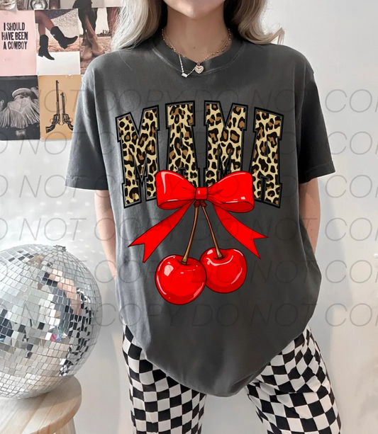 Cherry Leopard Mama Tee