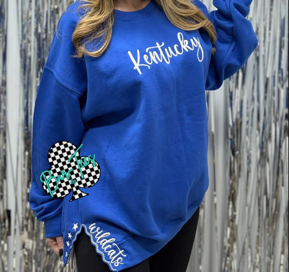 Custom Team/State with side slit mascot & stars