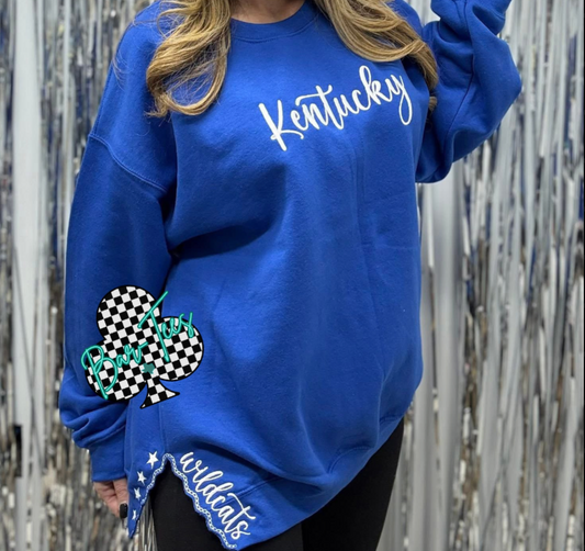 Custom Team/State with side slit mascot & stars