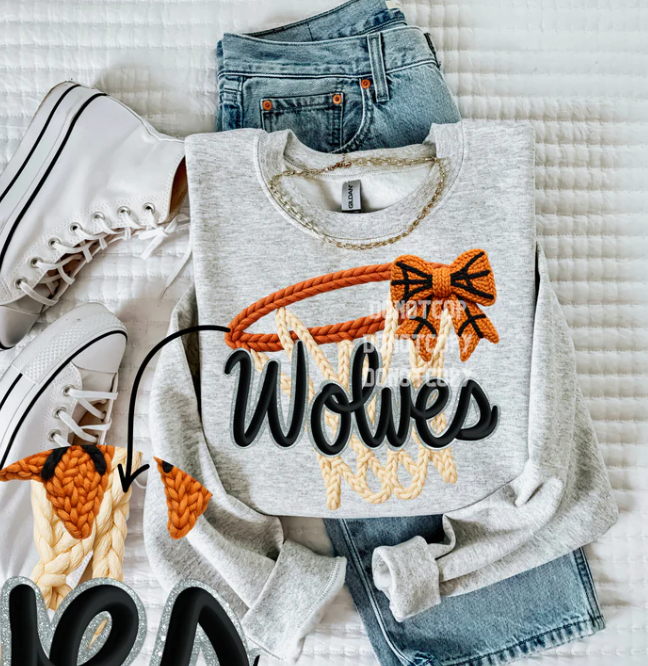 Basketball Faux Yarn Design