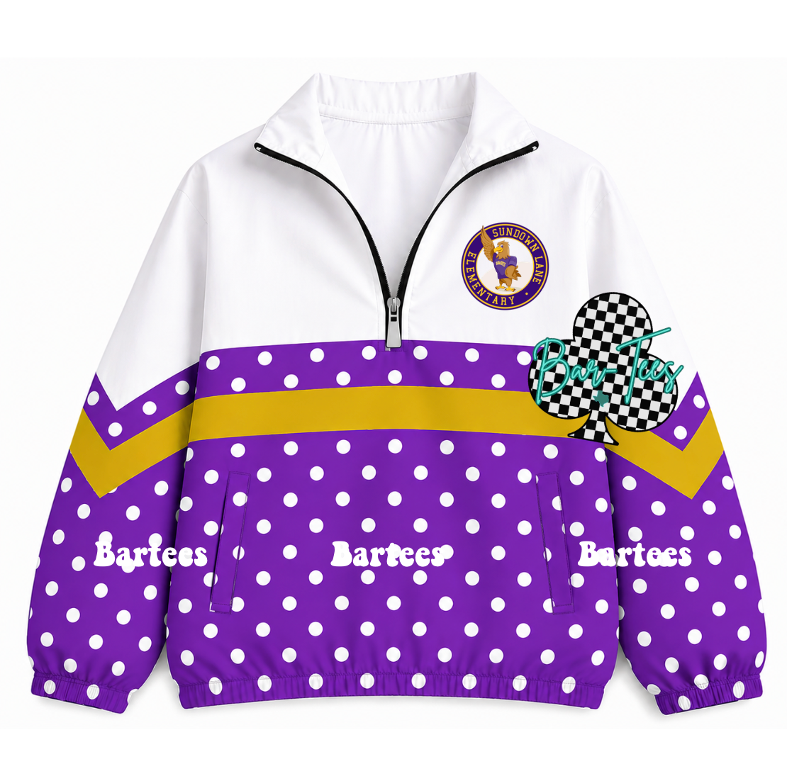 Custom Scuba Pullover with Pattern Bottom (size up 1 in adult sizes) Upload your mascot/logo