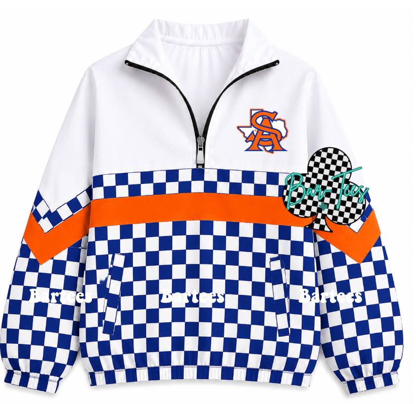 Custom Scuba Pullover with Pattern Bottom (size up 1 in adult sizes) Upload your mascot/logo