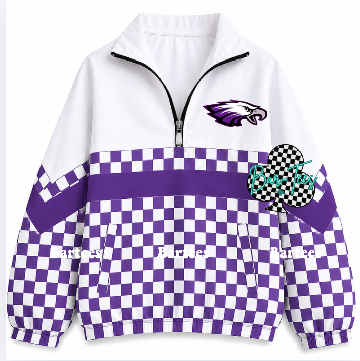 Custom Scuba Pullover with Pattern Bottom (size up 1 in adult sizes) Upload your mascot/logo