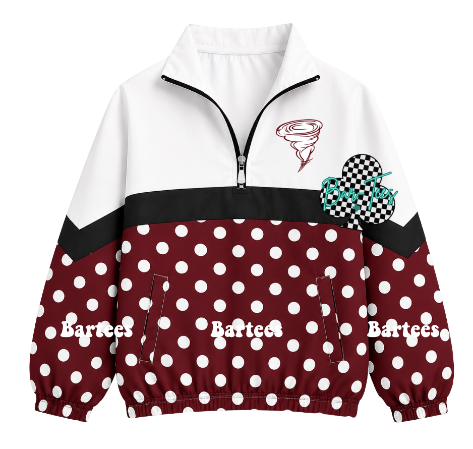 Custom Scuba Pullover with Pattern Bottom (size up 1 in adult sizes) Upload your mascot/logo