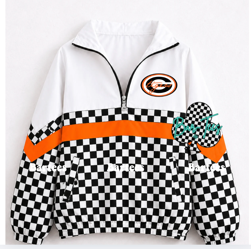 Custom Scuba Pullover with Pattern Bottom (size up 1 in adult sizes) Upload your mascot/logo