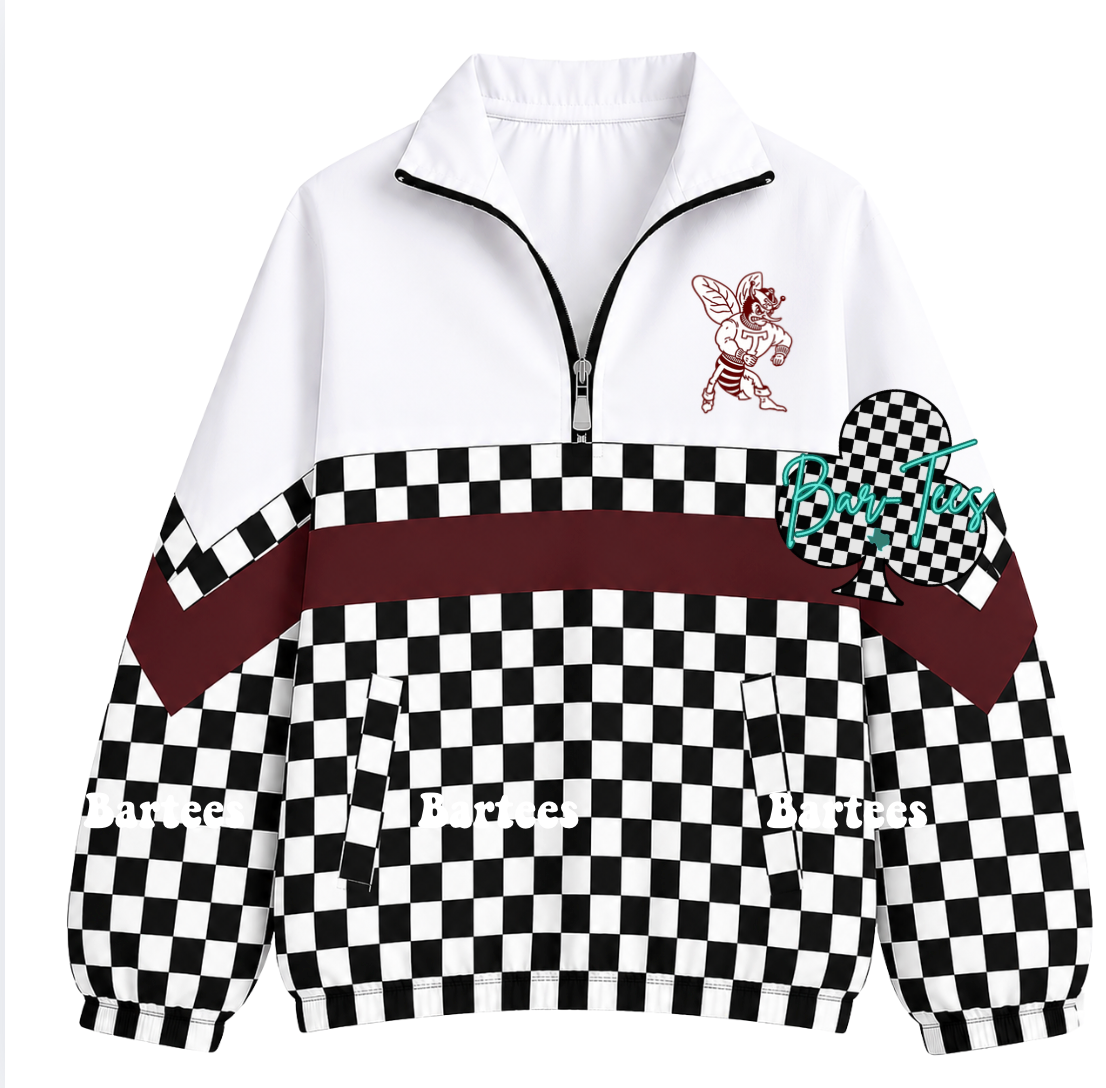 Custom Scuba Pullover with Pattern Bottom (size up 1 in adult sizes) Upload your mascot/logo