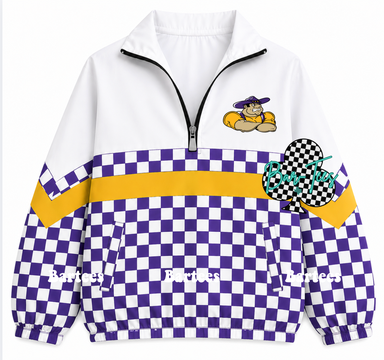 Custom Scuba Pullover with Pattern Bottom (size up 1 in adult sizes) Upload your mascot/logo