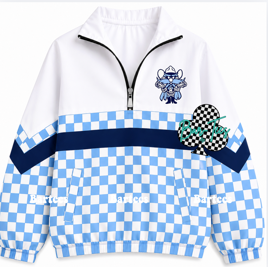 Custom Scuba Pullover with Pattern Bottom (size up 1 in adult sizes) Upload your mascot/logo