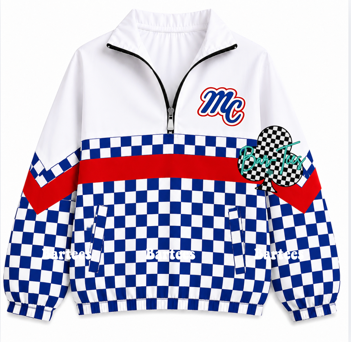 Custom Scuba Pullover with Pattern Bottom (size up 1 in adult sizes) Upload your mascot/logo