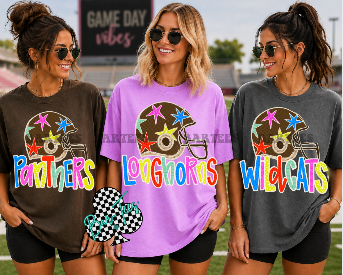 Colorful & Bright Football Tee *pre-order