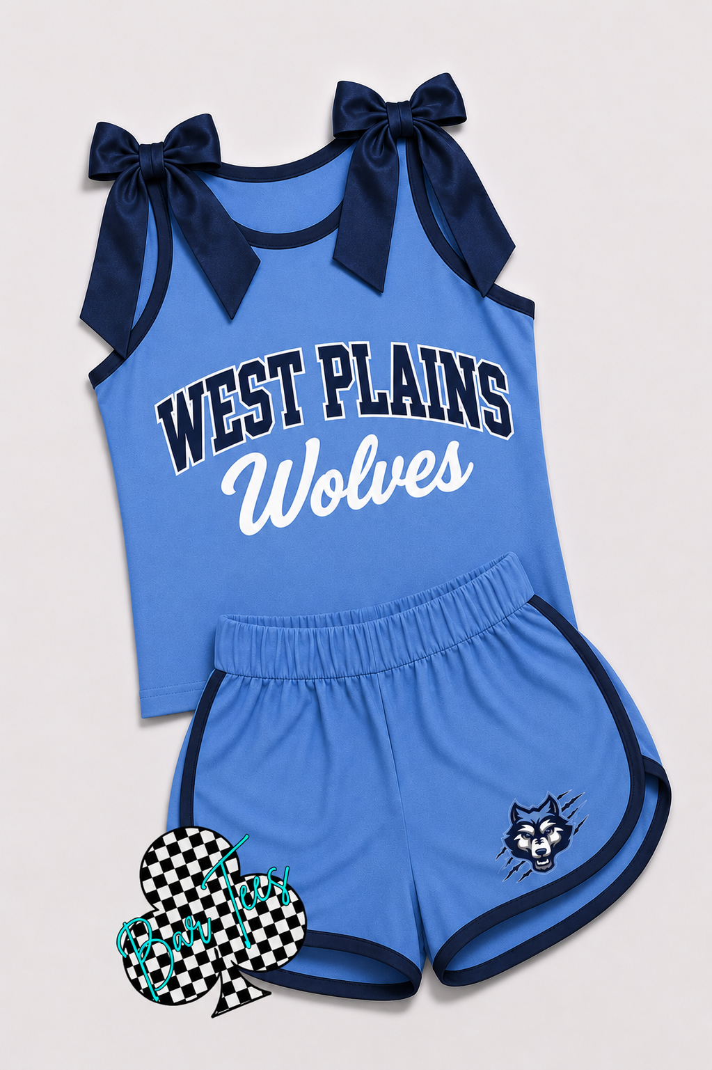 Bowtie Tank & Shorts Cheer Set
