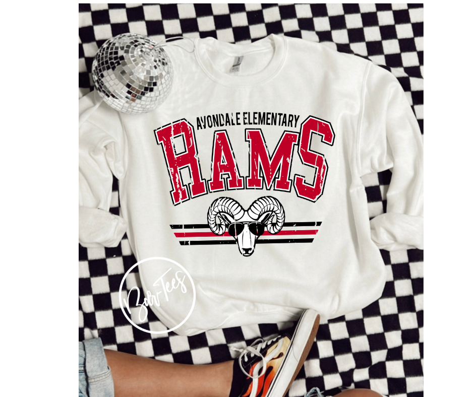 ADULT Avondale Elementary Rams Retro Spirit