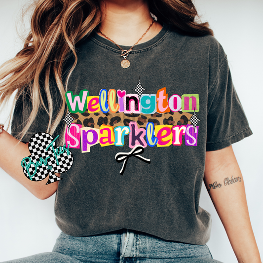 YOUTH Wellington Sparklers Funky Font Design Tee or Sweatshirt