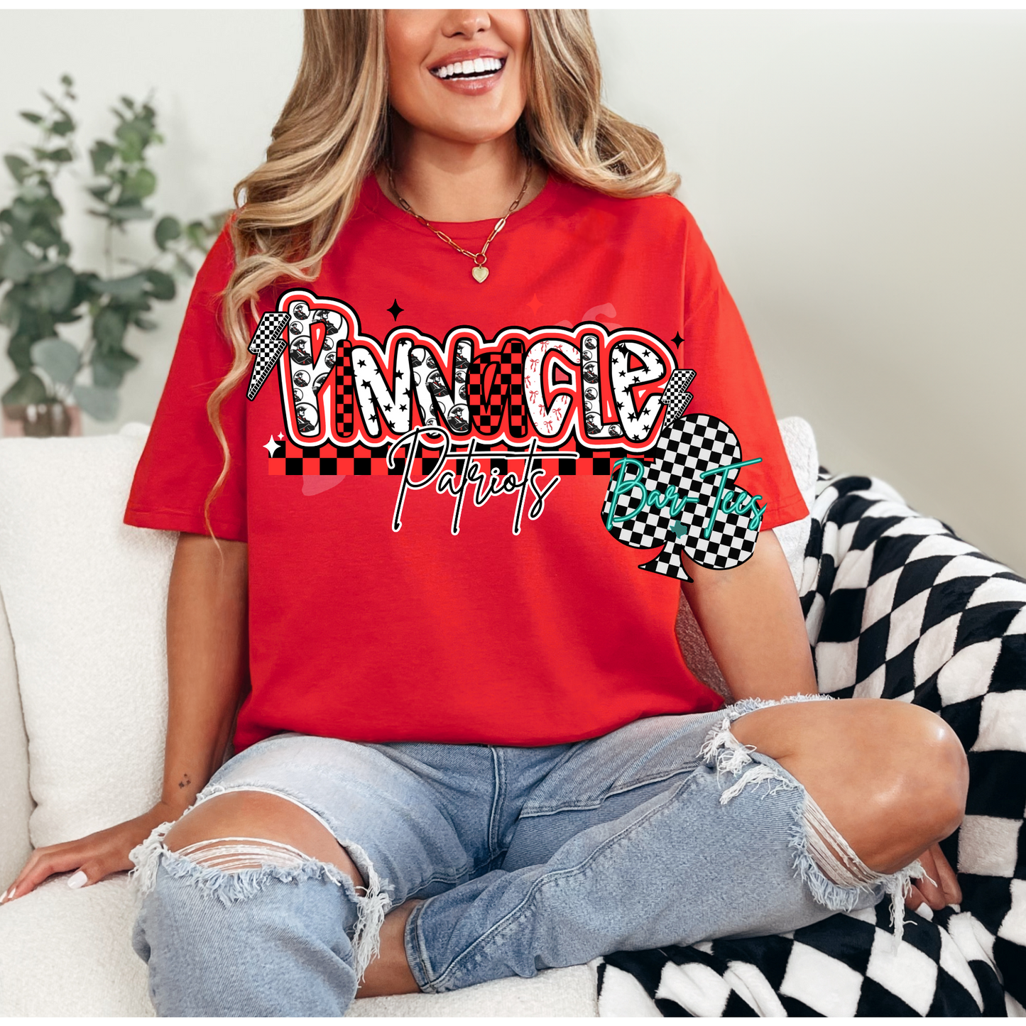 Pinnacle Patriots Mascot Font Tee/Sweatshirt