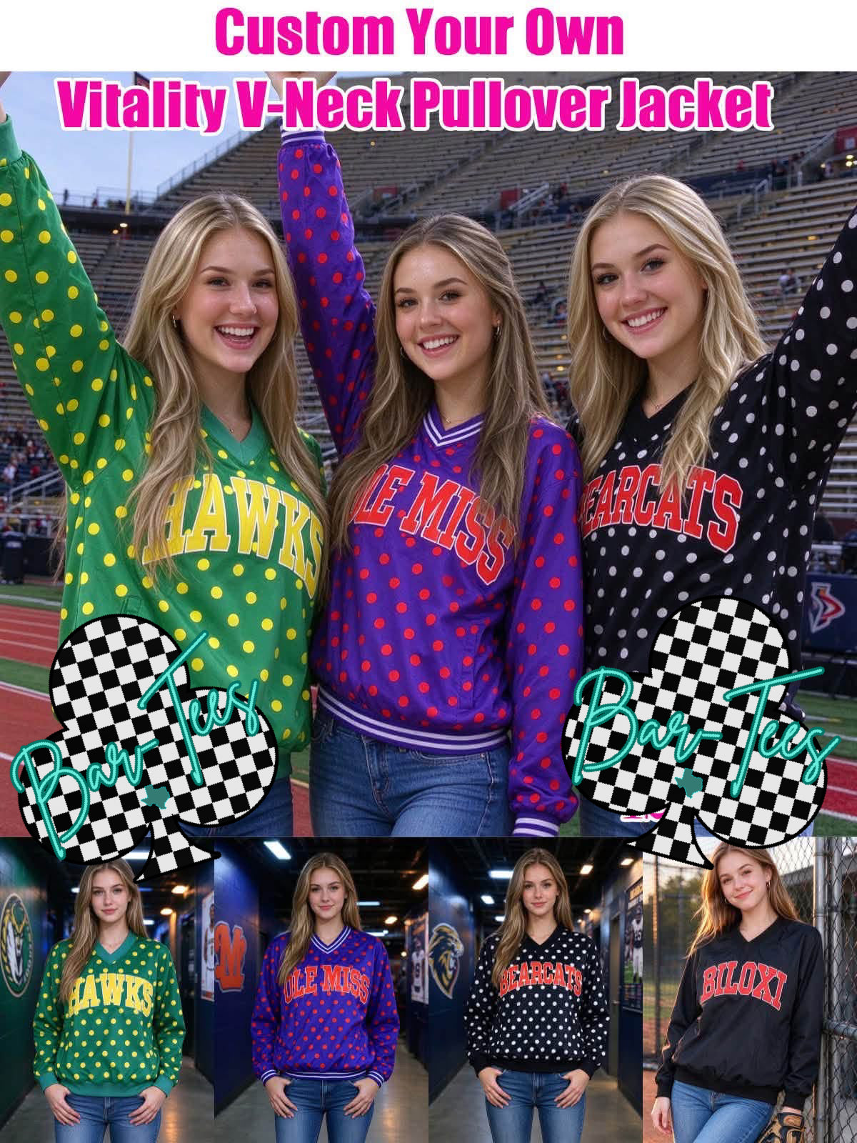 Custom V-Neck Pullover Jackets * Pre-order