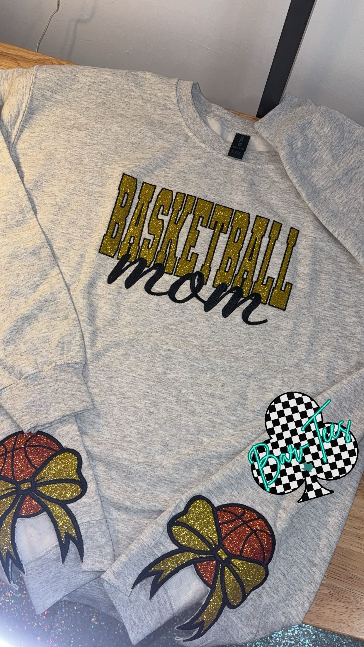 Sport Glitter Embroidery Sweatshirt