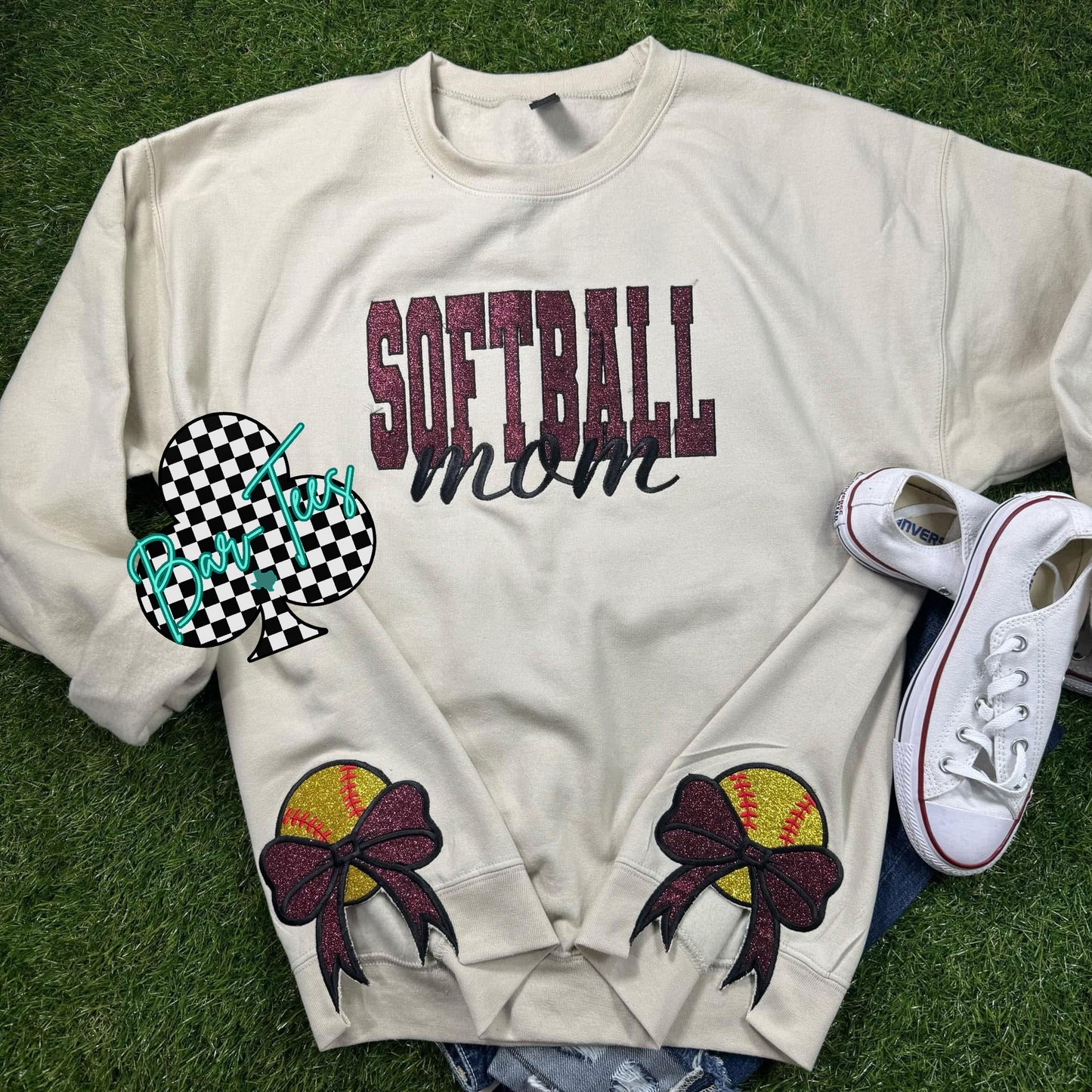 Sport Glitter Embroidery Sweatshirt