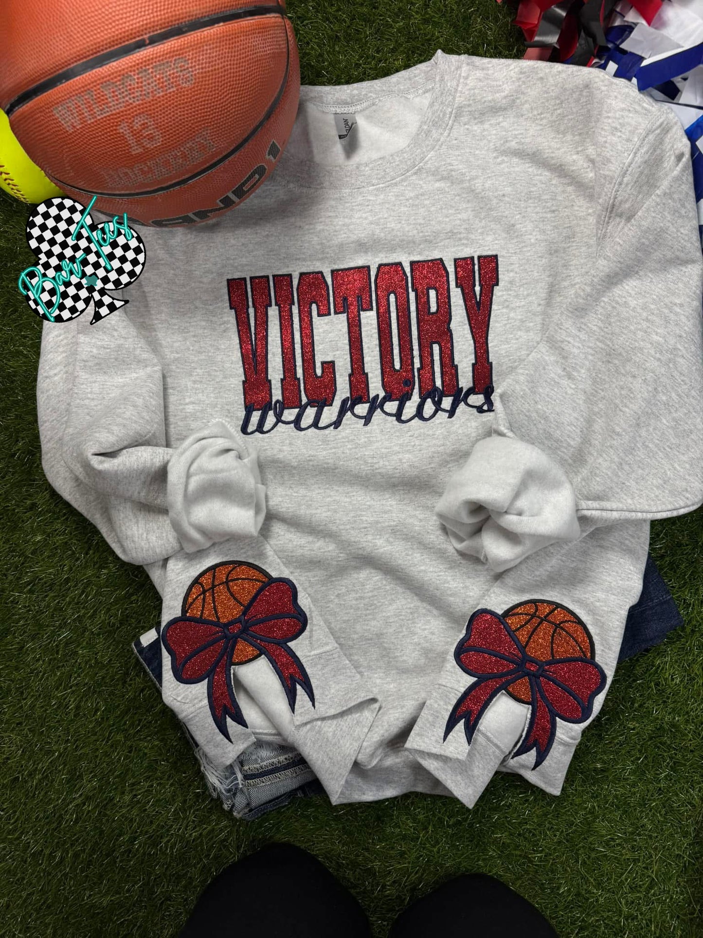 Sport Glitter Embroidery Sweatshirt