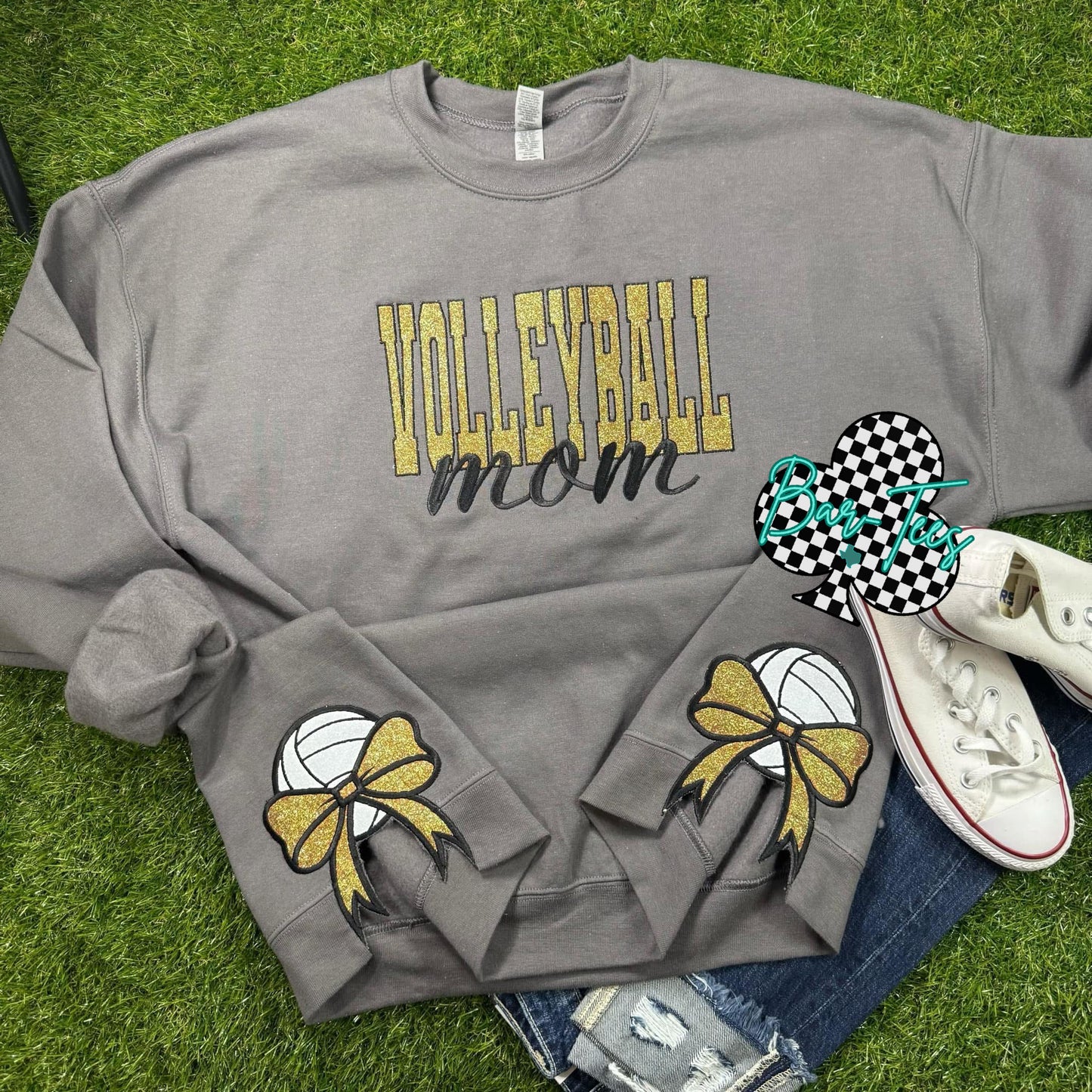 Sport Glitter Embroidery Sweatshirt