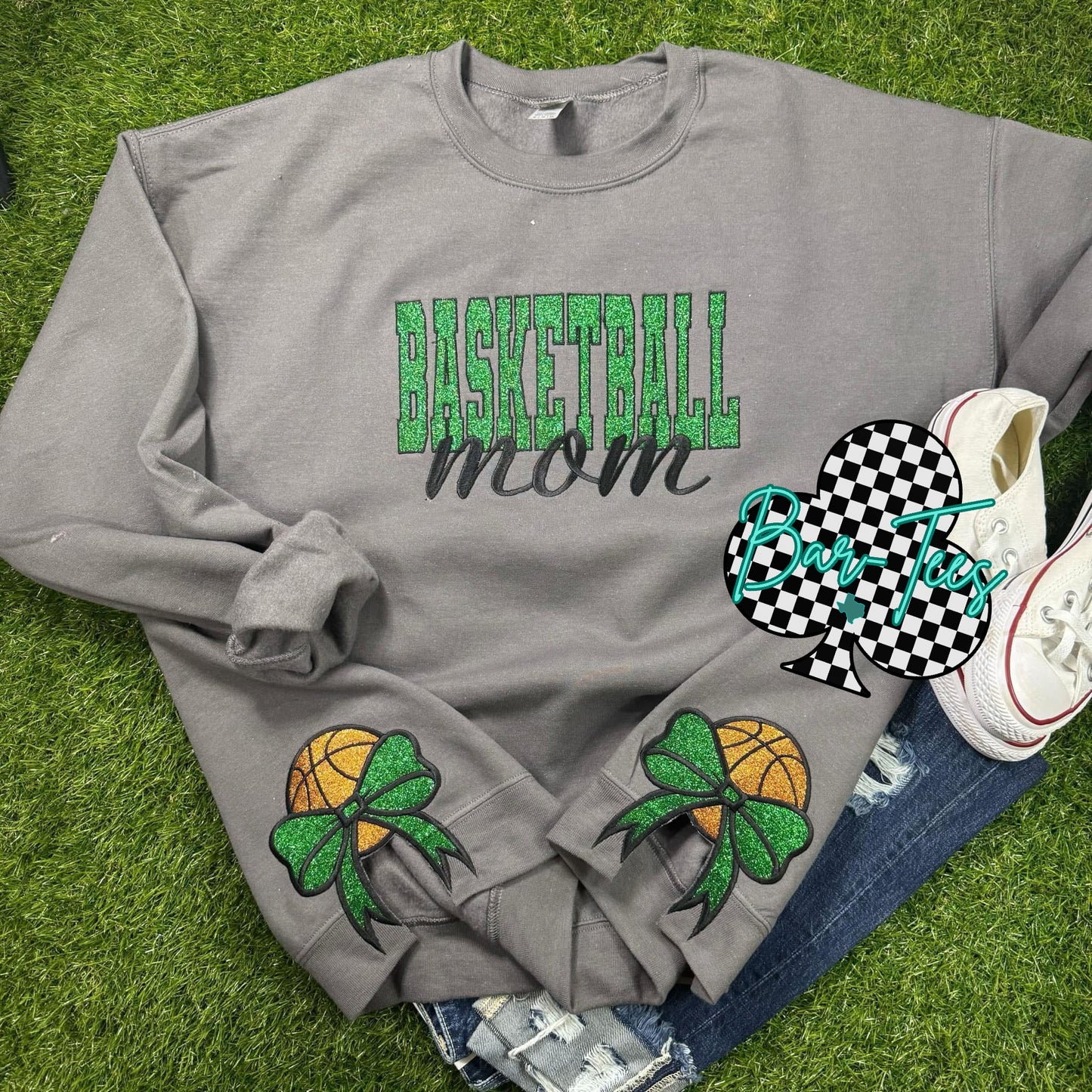 Sport Glitter Embroidery Sweatshirt