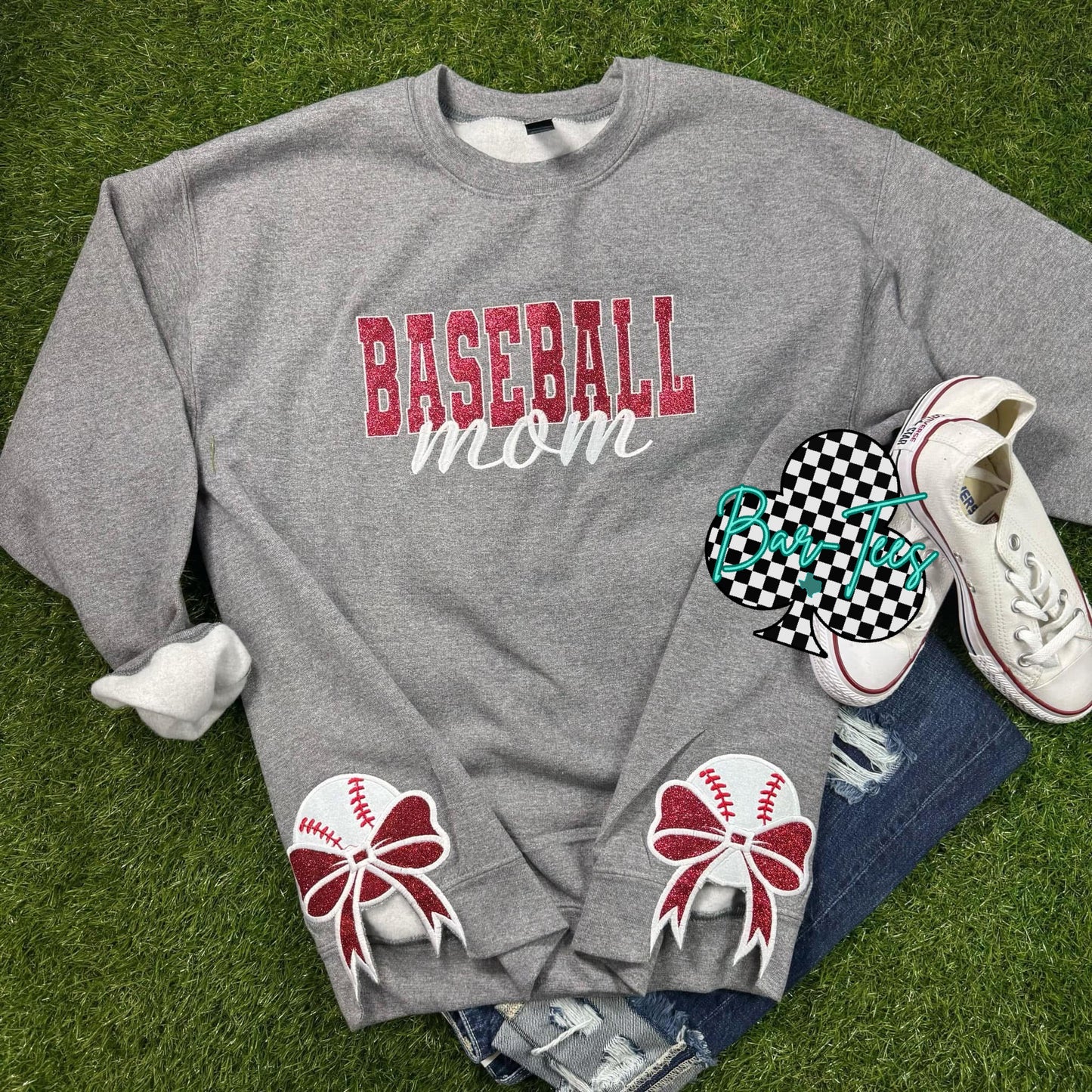Sport Glitter Embroidery Sweatshirt