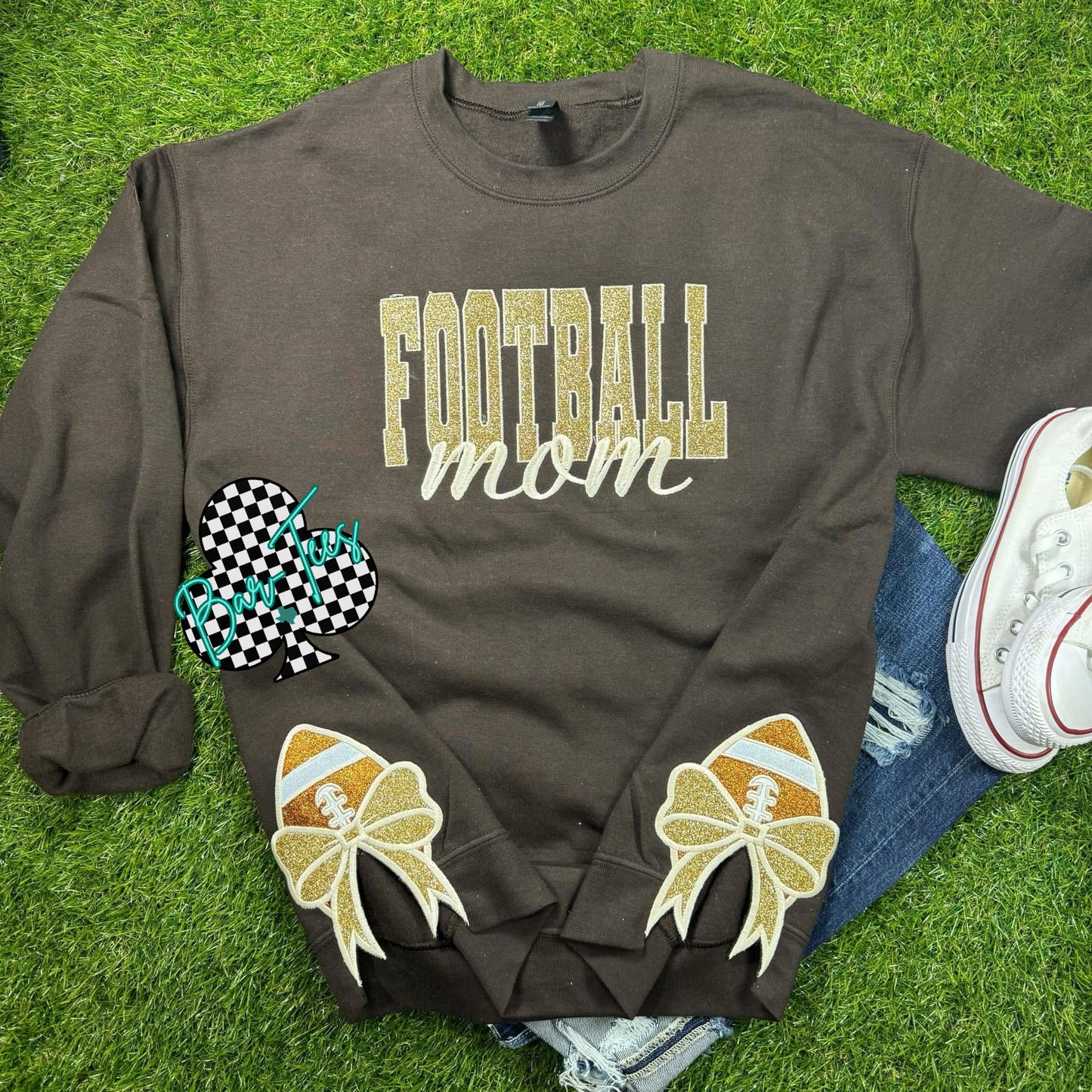 Sport Glitter Embroidery Sweatshirt
