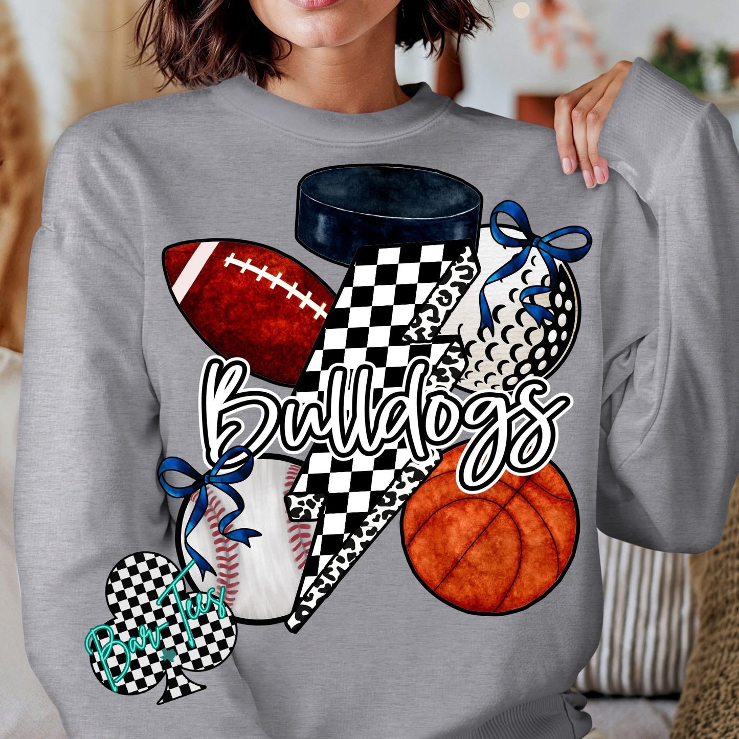 Custom Sports Lightning Bolt Tee or Sweatshirt
