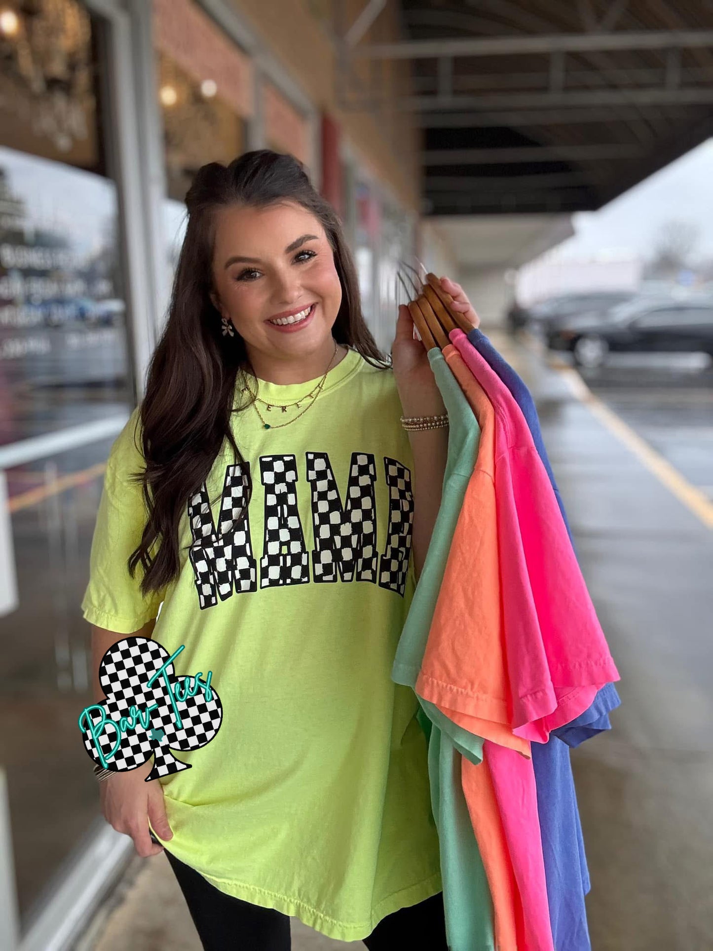 Checkered MAMA Tee